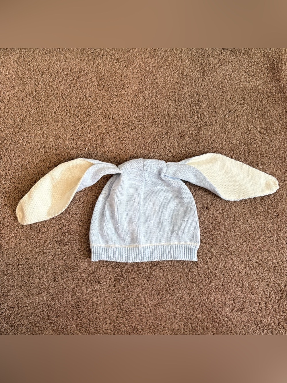 Mud Pie Blue Baby Bunny Hat One Size 100% Cotton